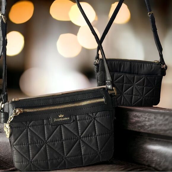 Juicy Couture l 2-piece Lot l Animal Print Scarf/Wrap l Black Cross-body Purse - Picture 3 of 16